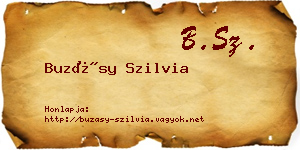 Buzásy Szilvia névjegykártya