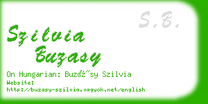 szilvia buzasy business card